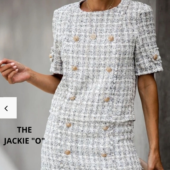 Jackie Light Blue Tweed 2-pc Set